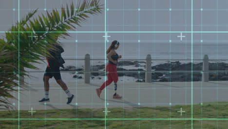 mujeres discapacitadas hacen ejercicios en el mar, mostrando datos mundiales sobre discapacidad deportiva y tecnología.
