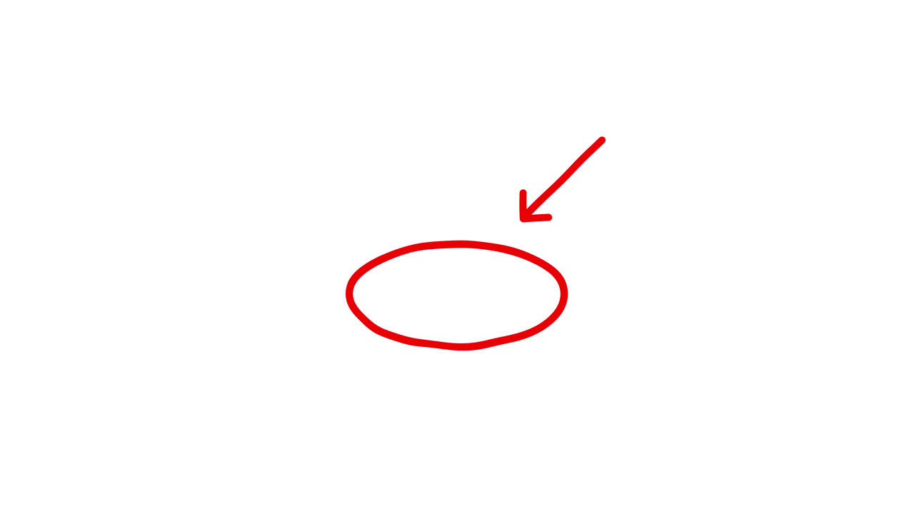 Red Arrow Pointing to Changing Red Shape on White Background