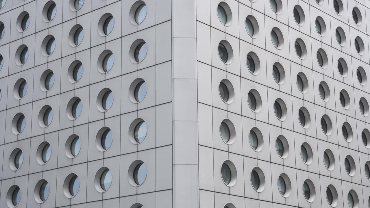Modern Building with Circular Windows