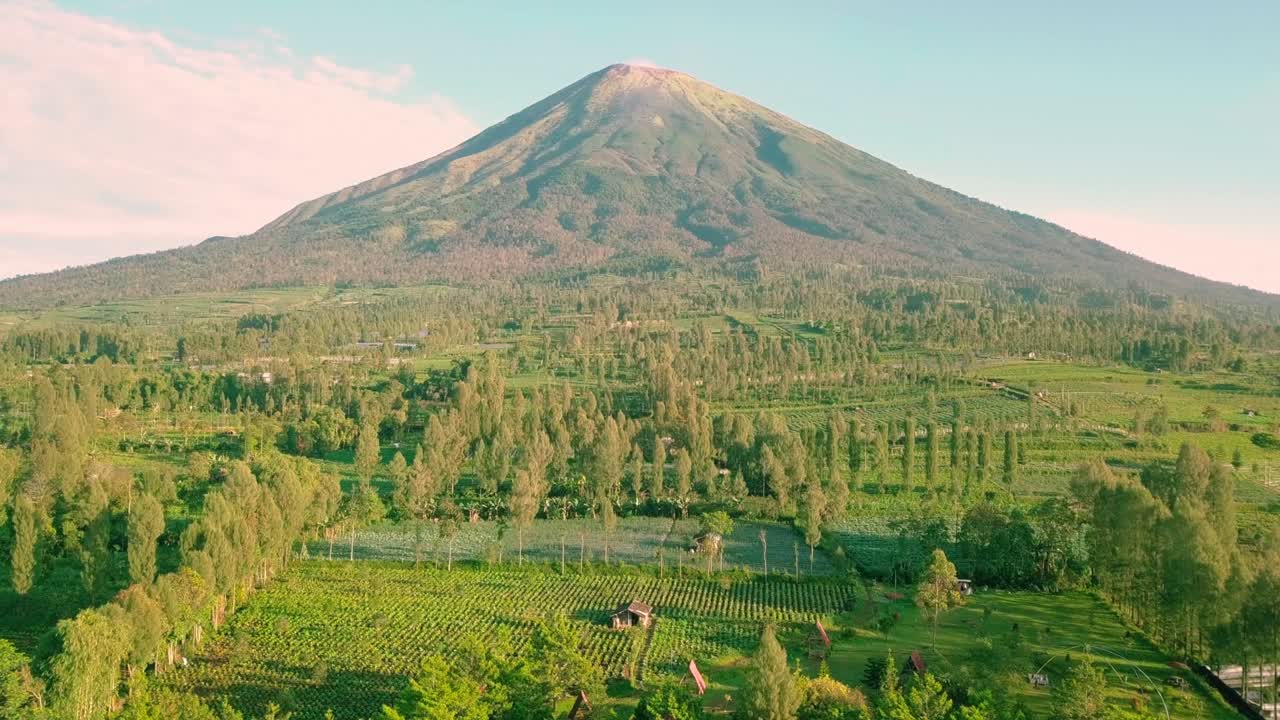monte sindoro con vistas al campo y a las plantaciones de tabaco