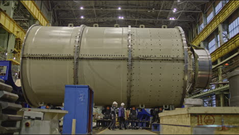 large industrial machine in a factory setting