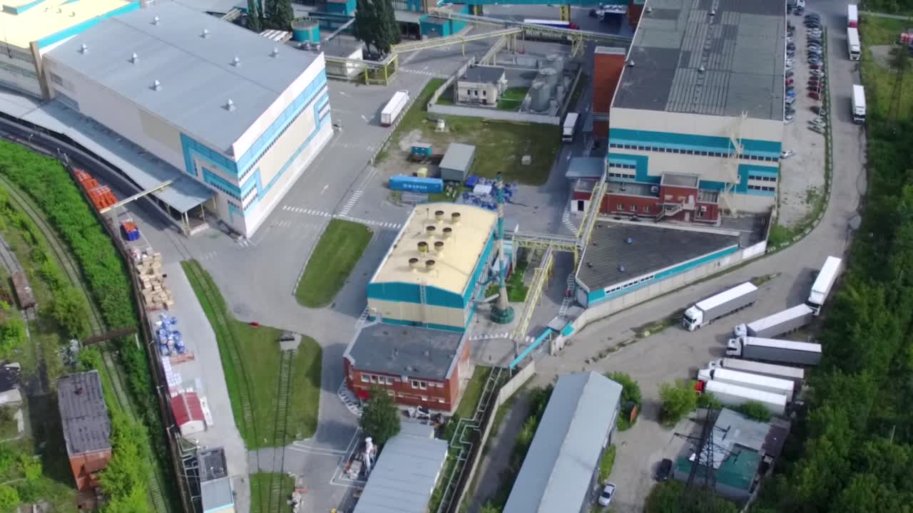 vista aérea de una instalación industrial