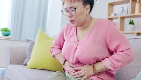 black woman, stomach pain and digestion problem