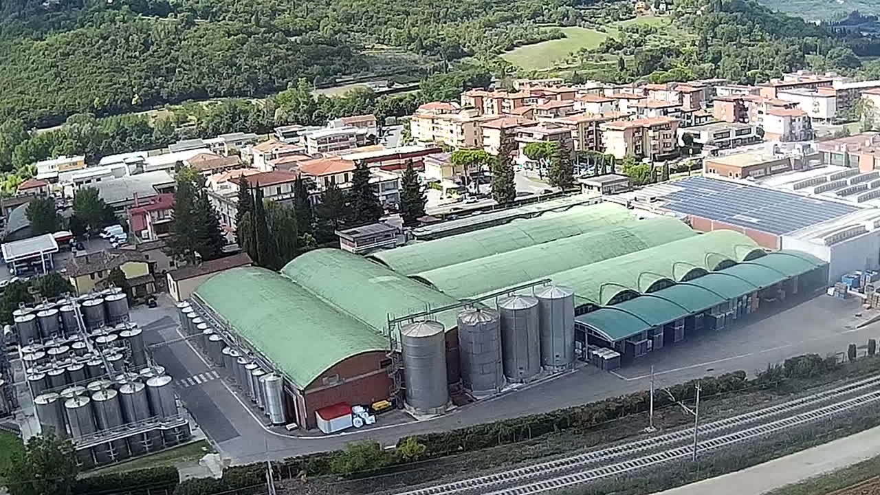 Frescobaldi Luftaufnahme von Weinbergen und Chianti-Weingut bei Pontassieve