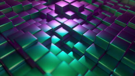 fondo abstracto de cubos brillantes de metal