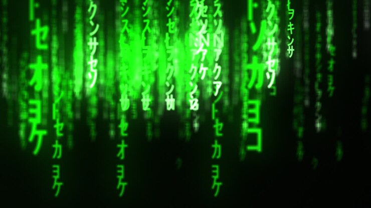 Matrix - Crypto Binary Code Zoom Particle Playground