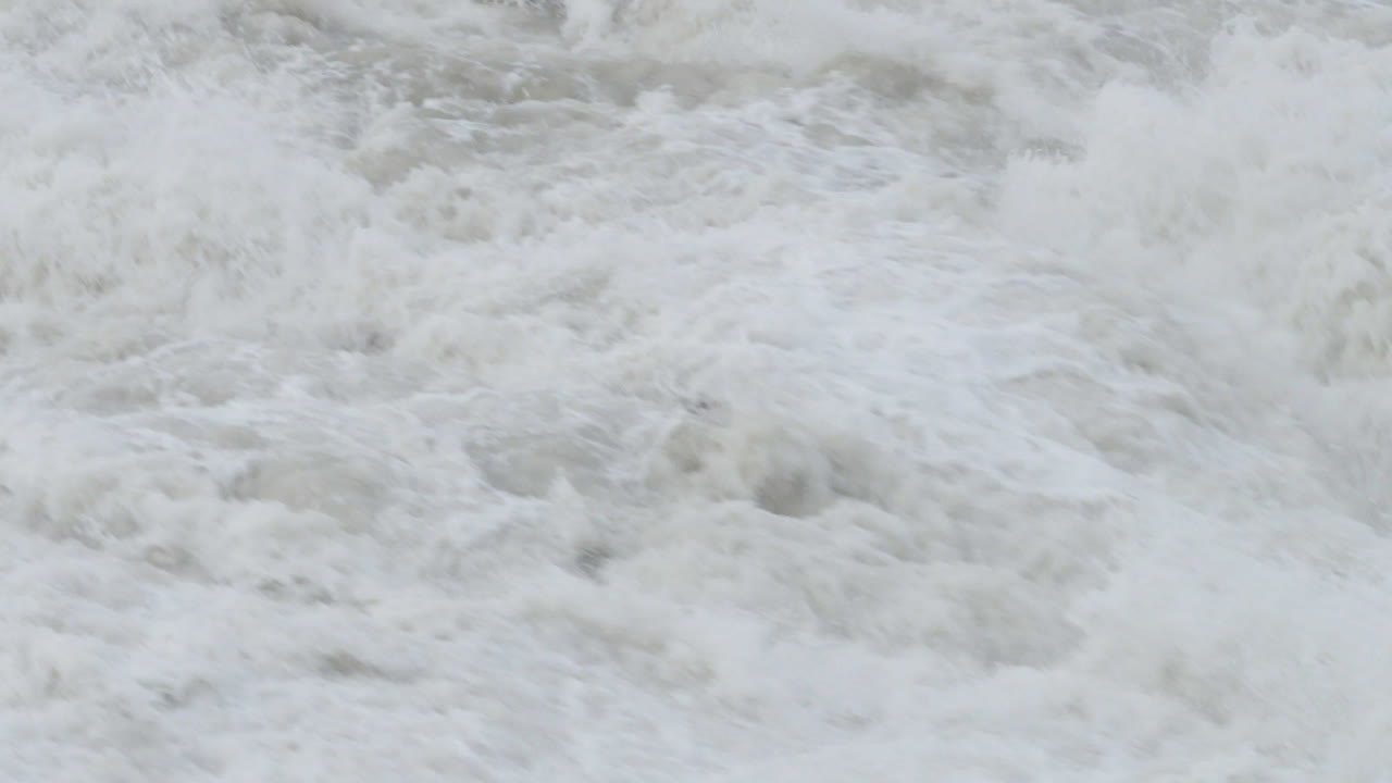 Waves with white foam