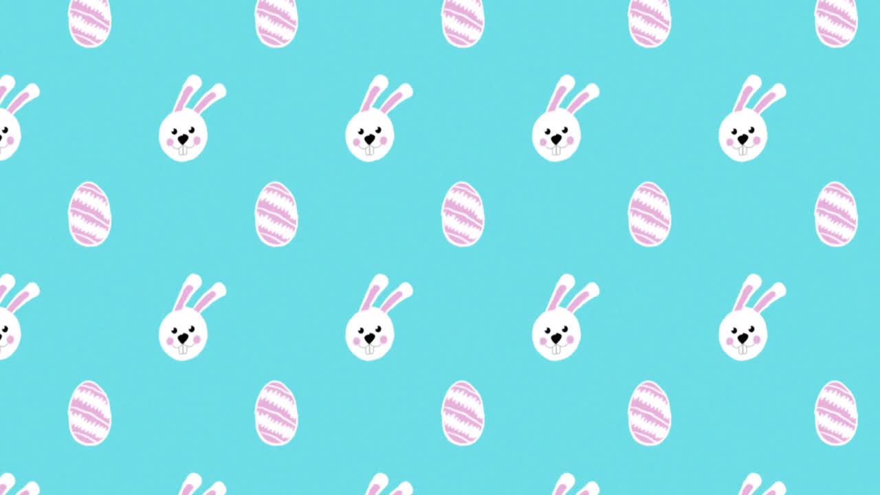 Cute Easter Egg Pattern animation 4k
