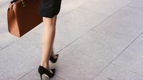 businesswoman walking on the street