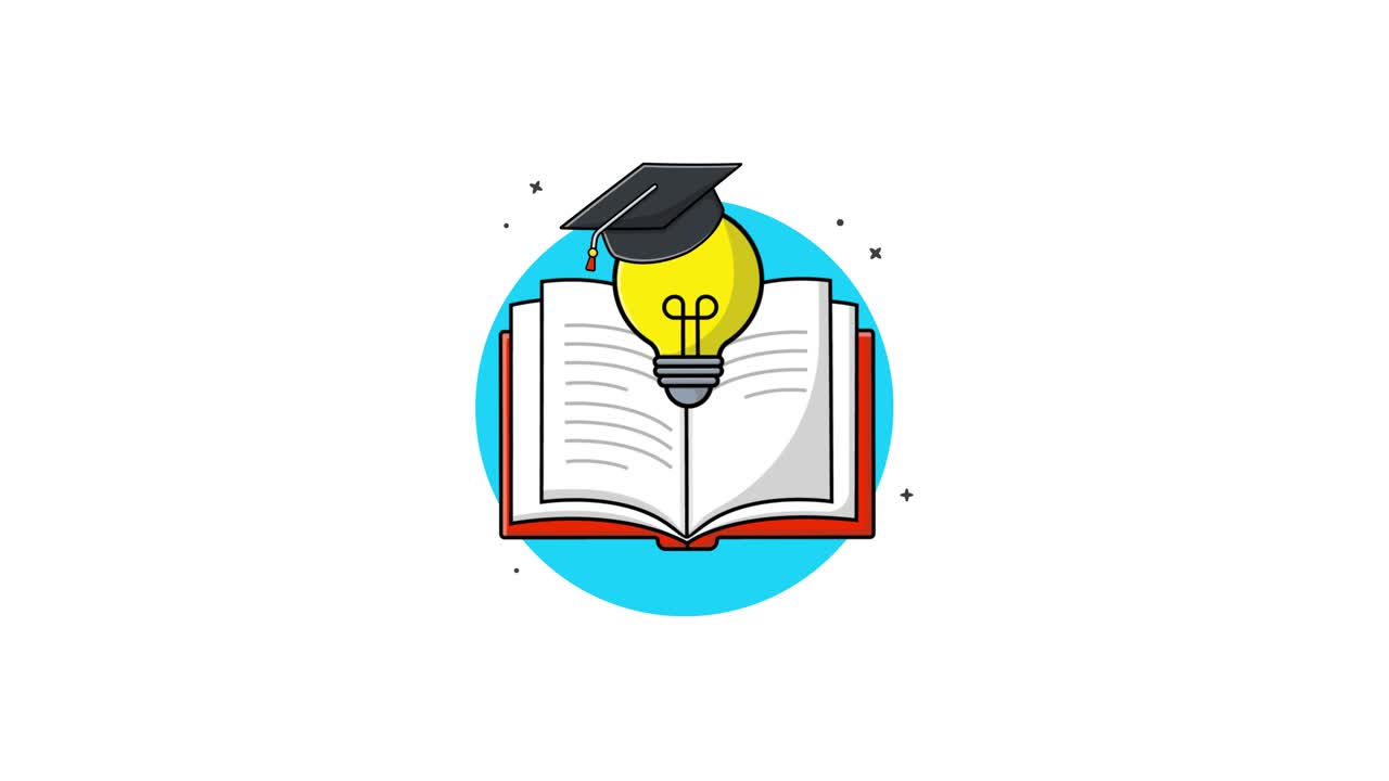 Animated Illustration of Education, Ideas, and Learning