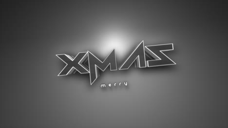 dark monochrome merry xmas text on grey gradient