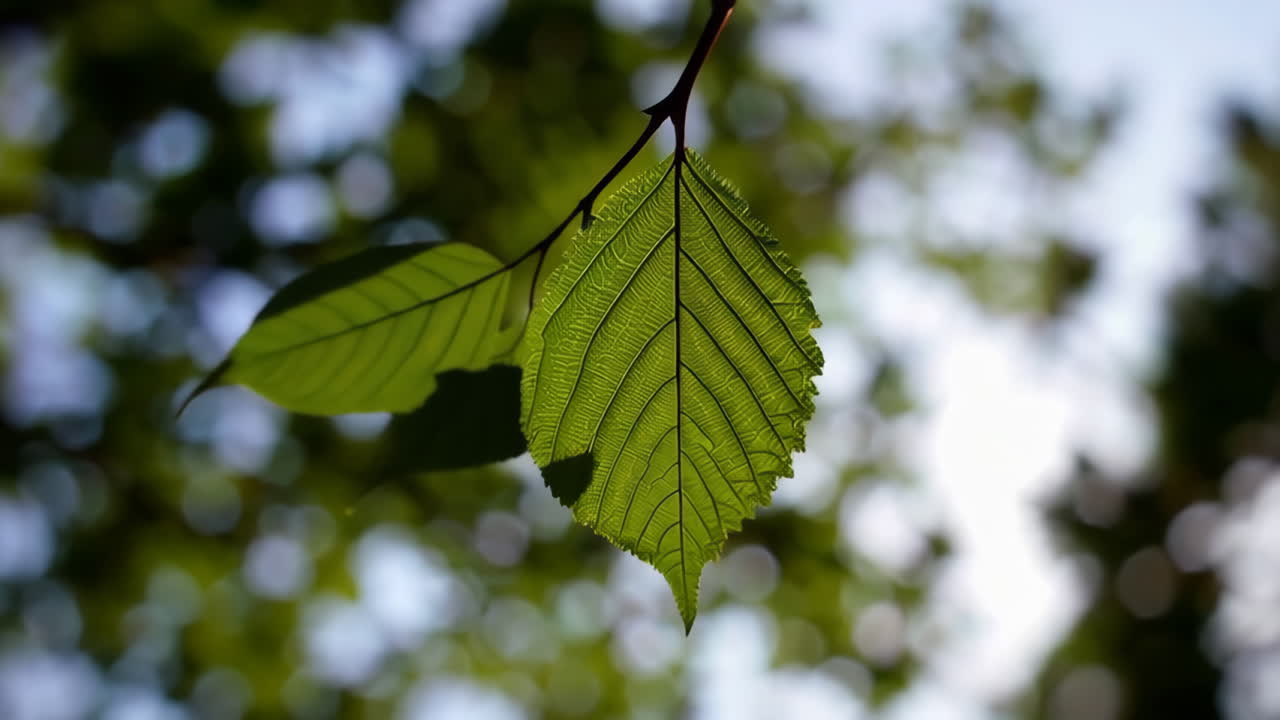 Sunlight Filtering Through Lush Green Tree Canopies