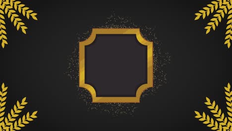 goldener rahmen elegante luxus-animation