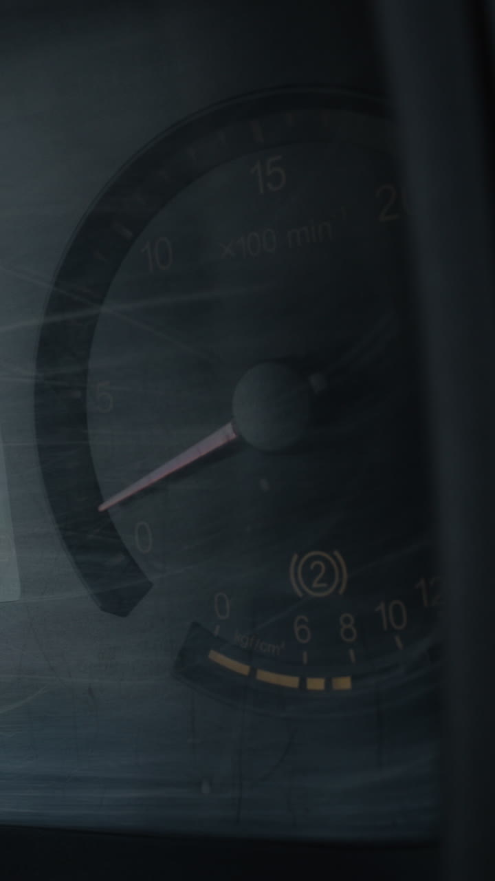Close-up of a Tachometer