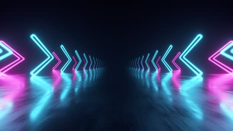 neon arrow tunnel background