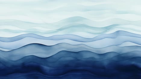 Abstract video concept with wavy blue layers resembling ocean waves