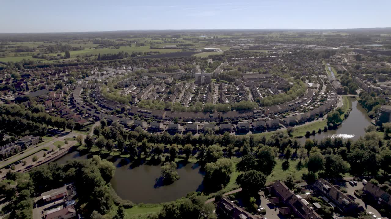 área del barrio residencial de leesten en los suburbios de zutphen, países bajos