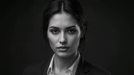 black and white professional portraits of a woman