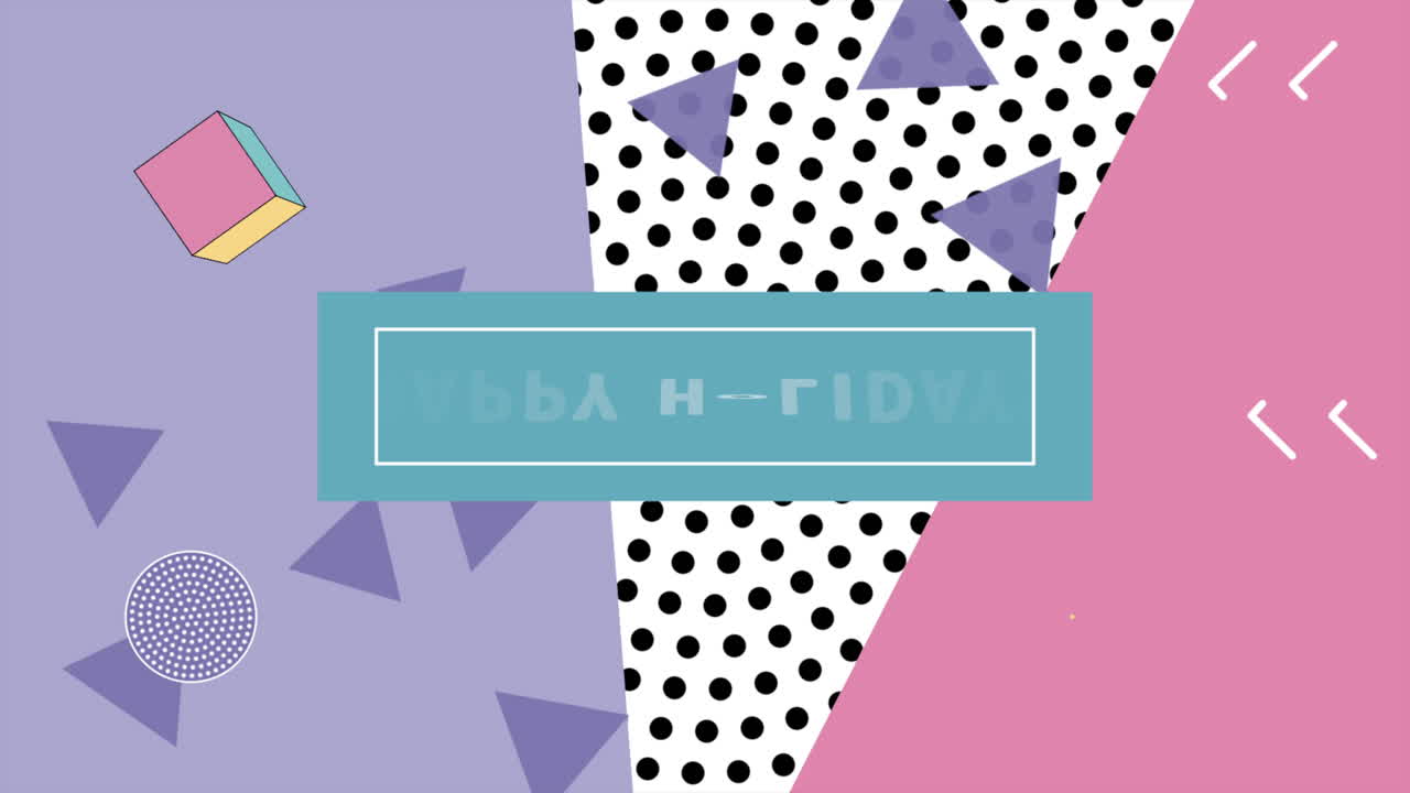 diseño geométrico vibrante felices vacaciones en el centro