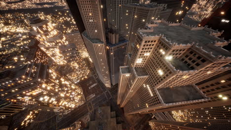 night landmark and aerial view of the city