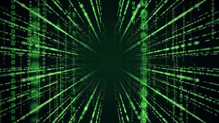 4K Matrix Hi Tech loop Background, Technology Tunnel.