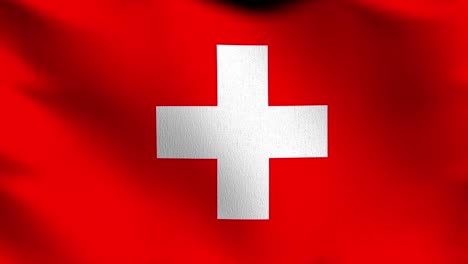 seamless loop 4k vdo. switzerland national flag blowing in the wind isolated. official patriotic abstract design. 3d rendering illustration of waving sign symbol.