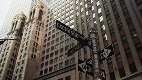 new york signs. exchange place