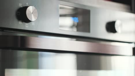 modern black built-in oven