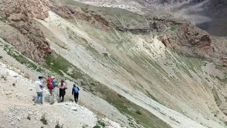 hiking in the beautiful alay-mountains in the osh region of kyrgyzstan