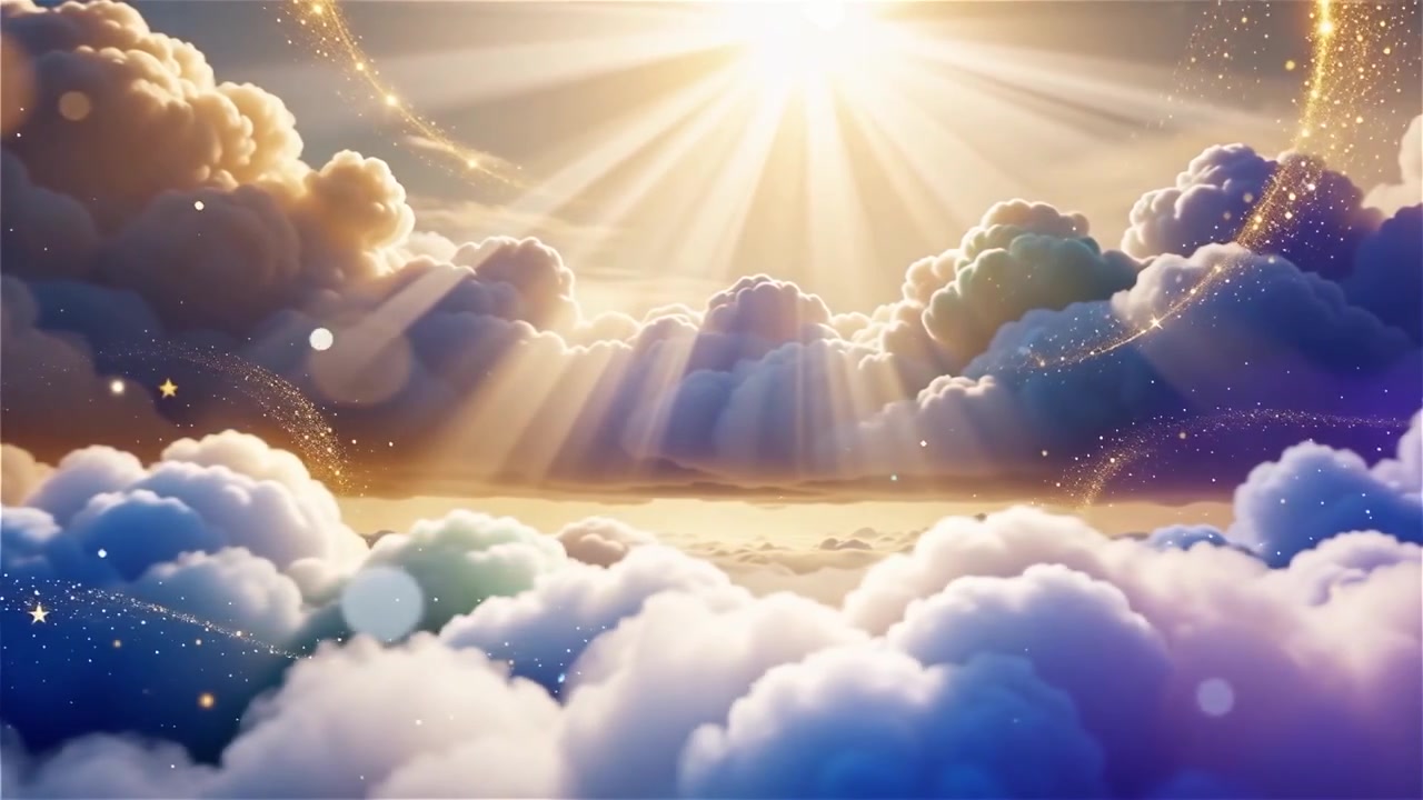 Christian Heavenly Light Worship Background