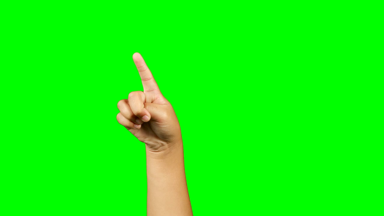 손짓을 하는 아이의 클로즈업