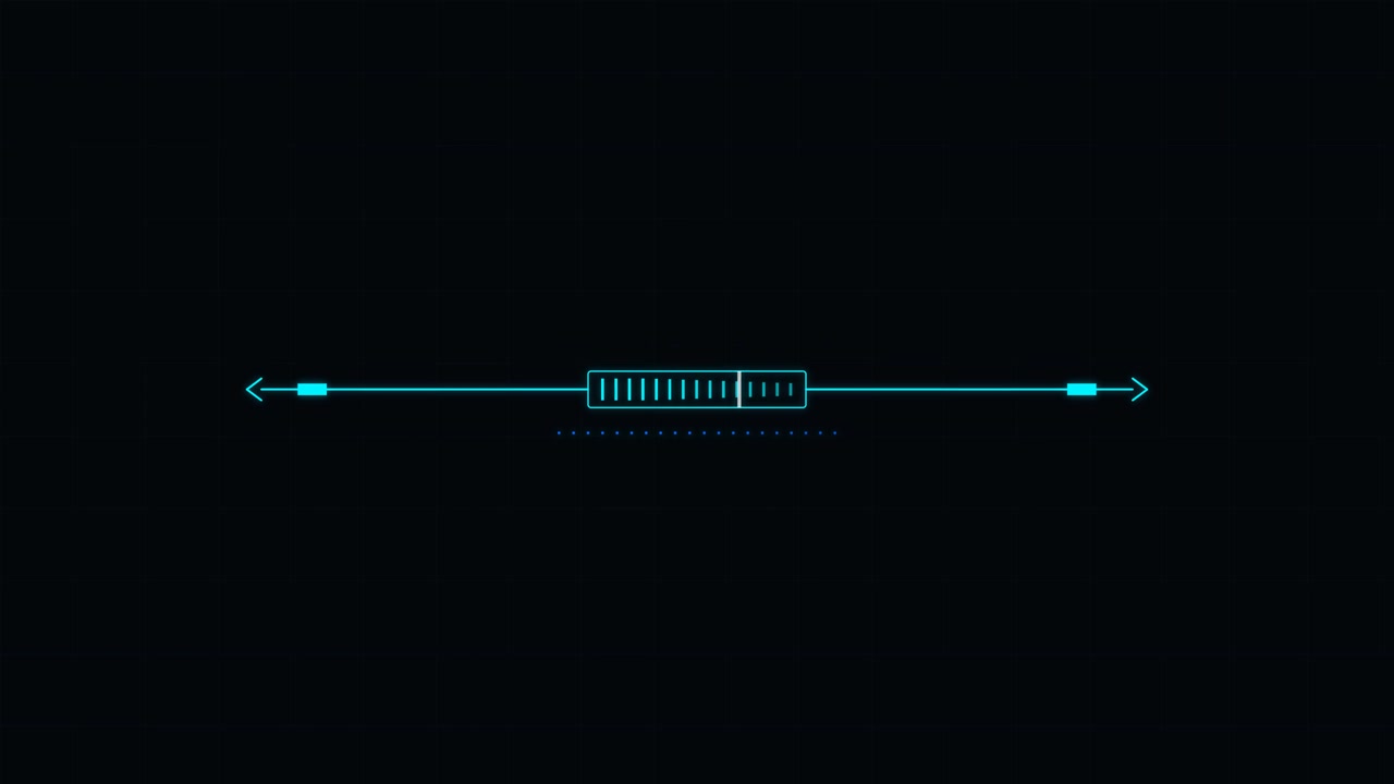 Digitale Ladebalken-Animation mit futuristischen Interface-Elementen