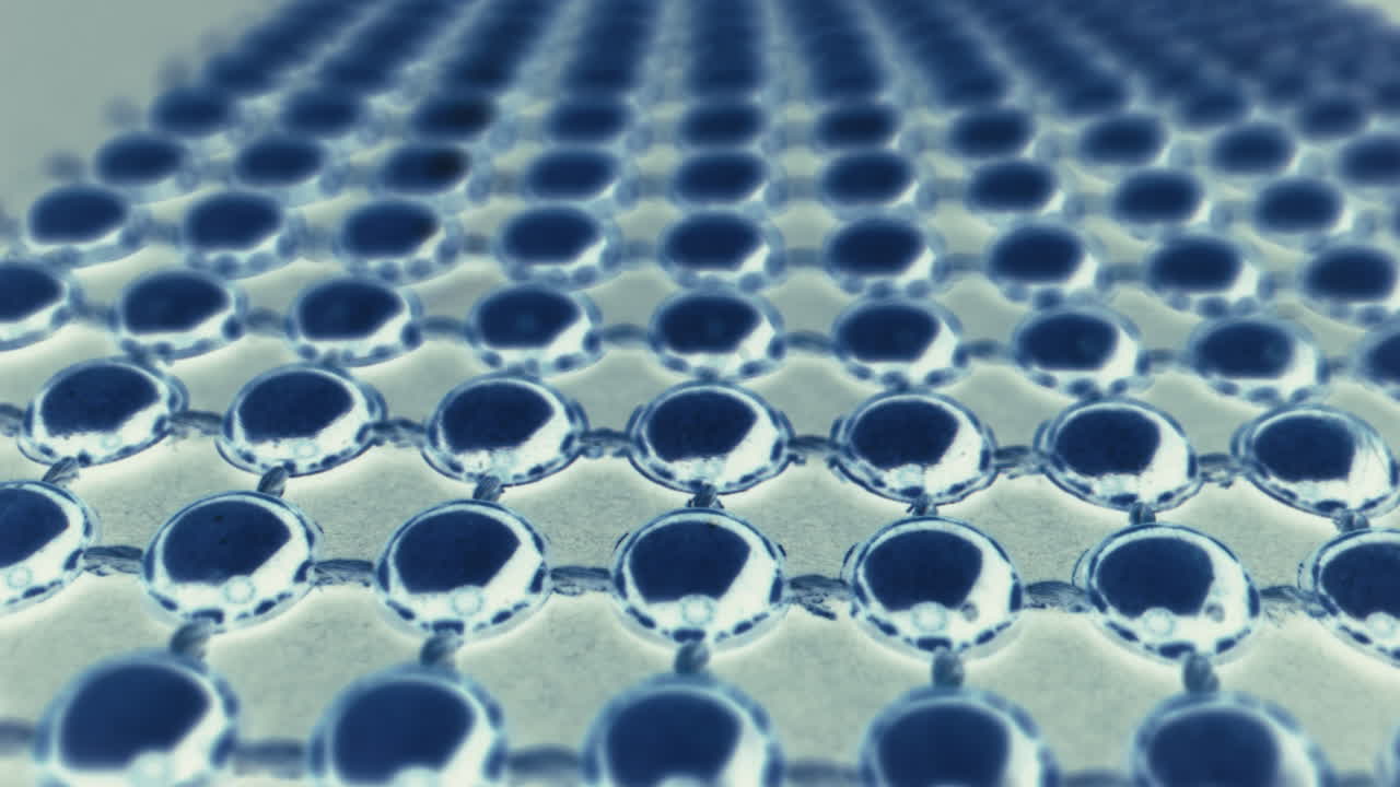 Close-up view of a repeating hexagonal lattice structure