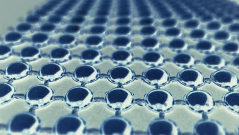 close-up view of a repeating hexagonal lattice structure
