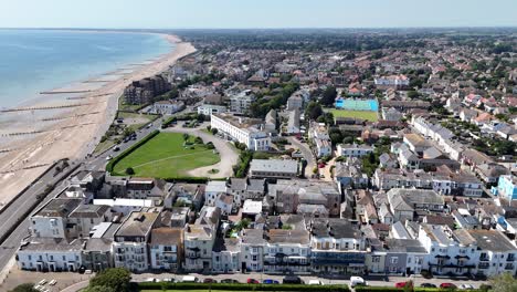 bognor regis west sussex inglaterra drone, video aéreo en 4k