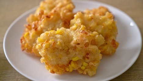 deep-fried-corn-with-sauce---vegan-and-vegetarian-food-style