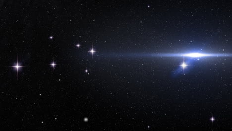 formas verdes y púrpuras que se mueven contra el espacio en el fondo