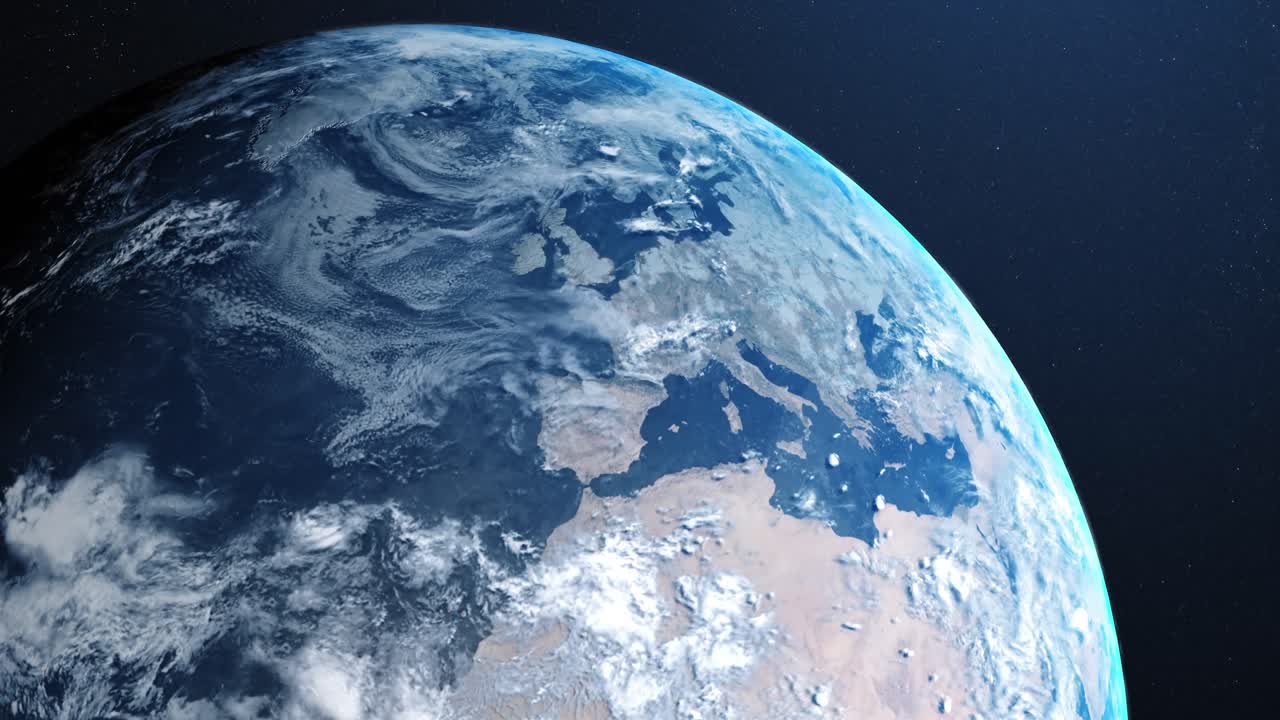 animación de la tierra en el espacio 4k