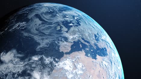 animation of earth in space 4k
