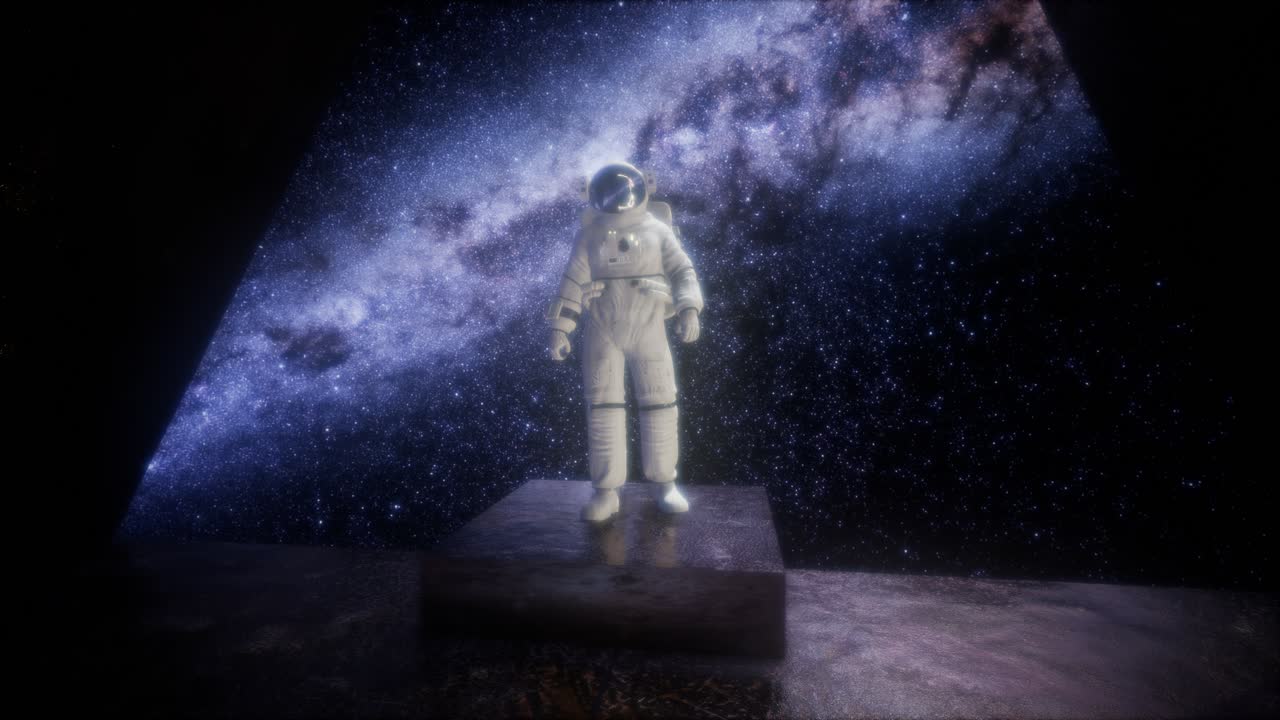 우주 기지에서 우주비행사