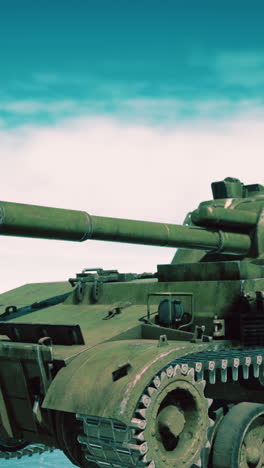 close-up of a military tank