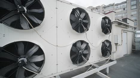 air conditioners on the roof of an industrial building. hvac