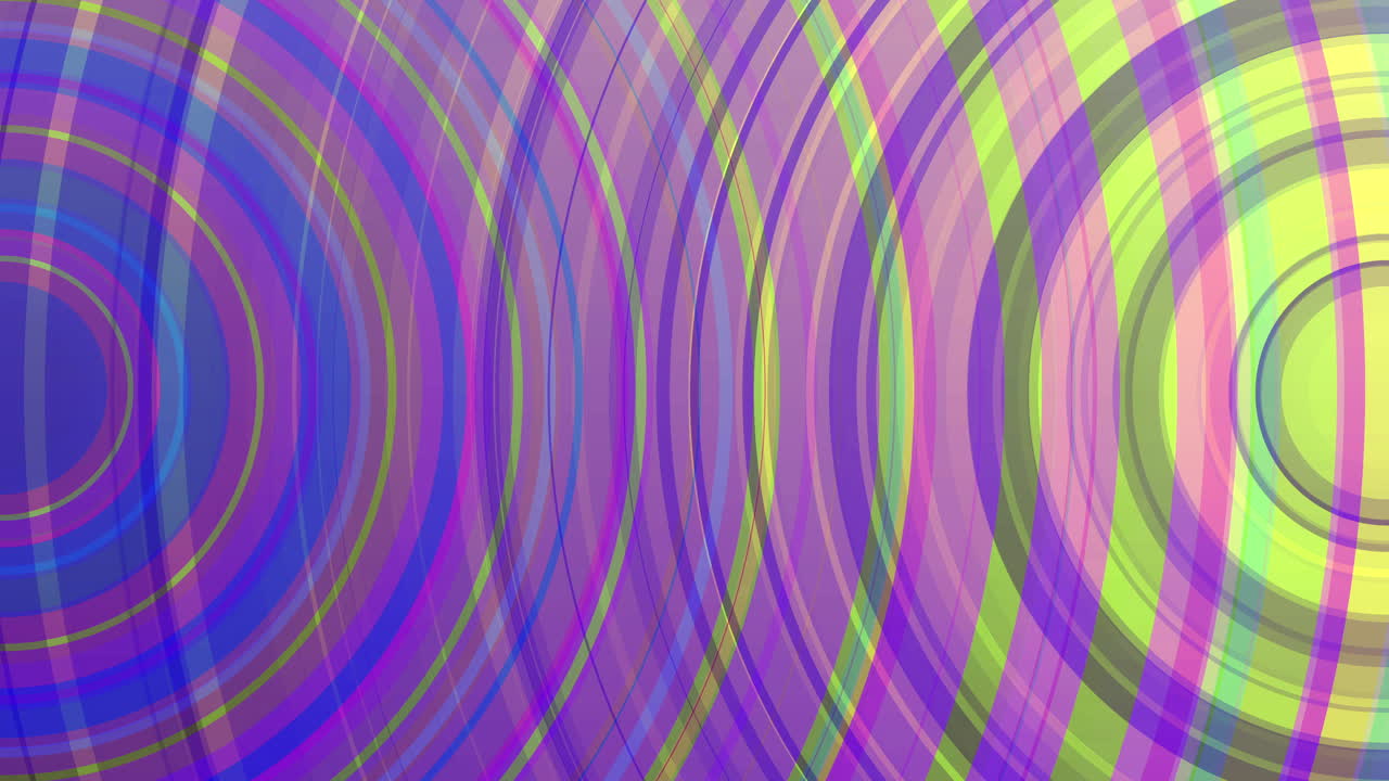 Psychedelic background with symmetry of multicolored concentric circles on the left and right