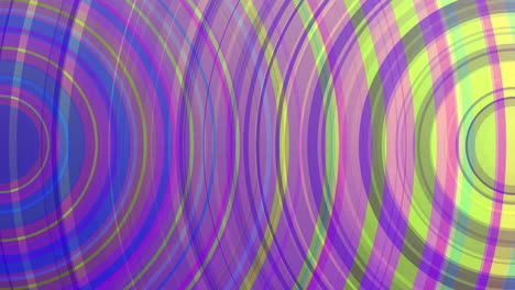 psychedelic background with symmetry of multicolored concentric circles on the left and right