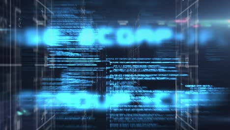 animazione dell'elaborazione dei dati nello spazio navale