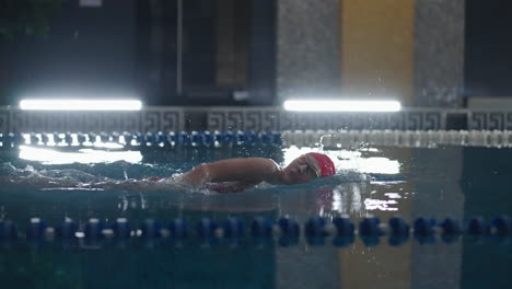 swimmer training in a pool