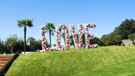 wedding venue love sign decoration, venue decor, wedding decoration ideas, elopement wedding, wedding reception