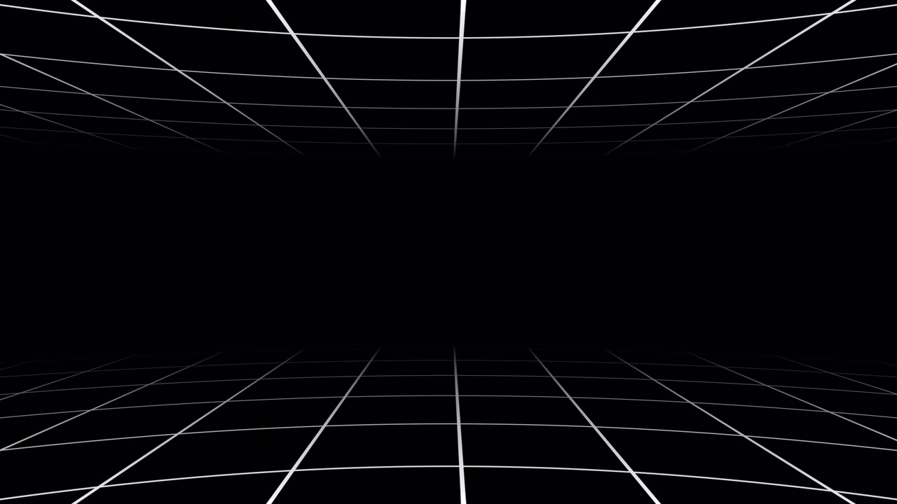 Abstract White Grid Lines on Black Background
