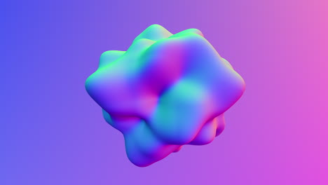 vibrant 3d abstract object floating in mid air