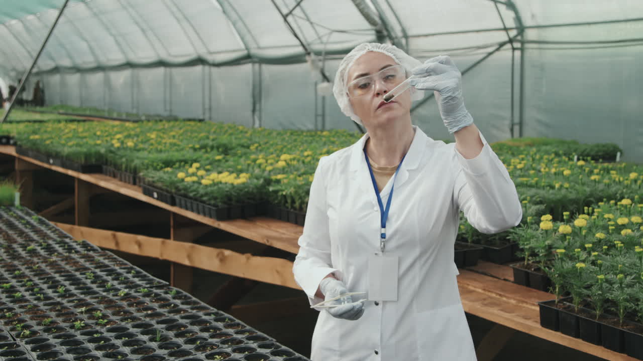 Agricultural Scientist with Test Tube